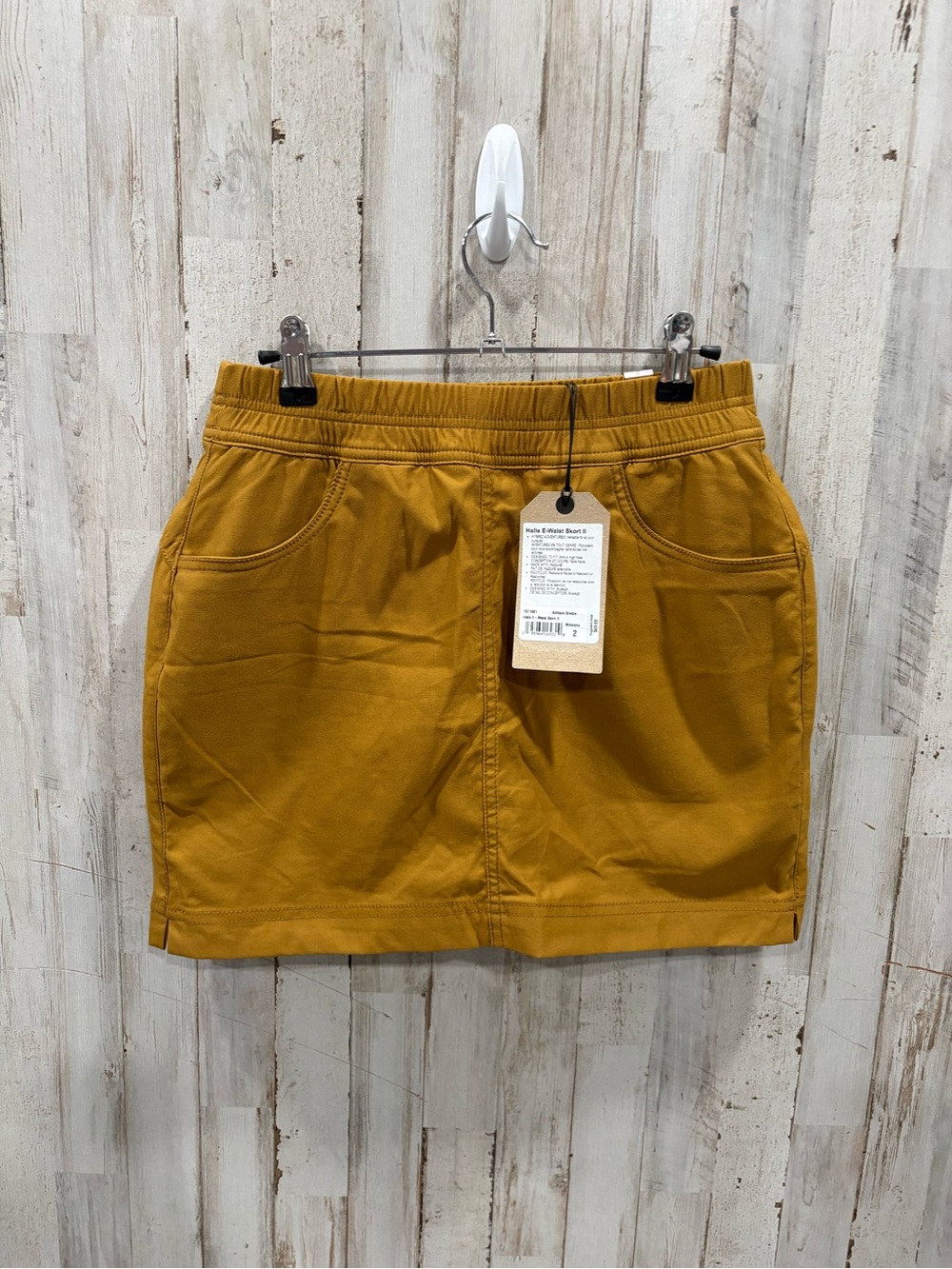 prAna Halle E-Waist Skort II Antique Bronze Women’s Size 2 NWT Hiking Travel UPF